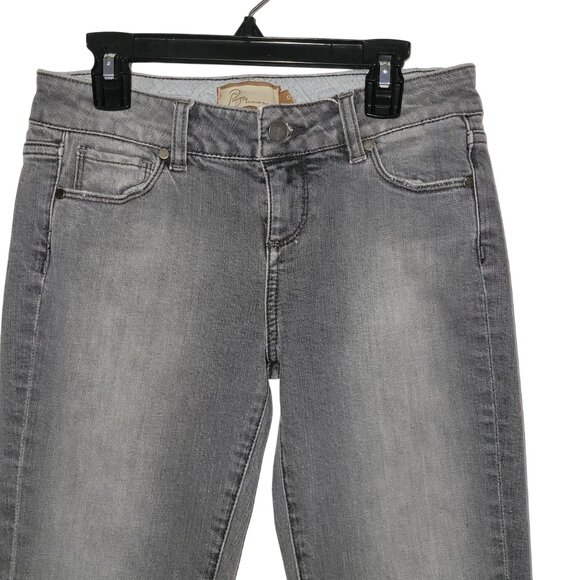 PAIGE BLUE HEIGHTS Premium Denim Gray Straight Leg Jeans Size 12 Womens - Picture 3 of 6